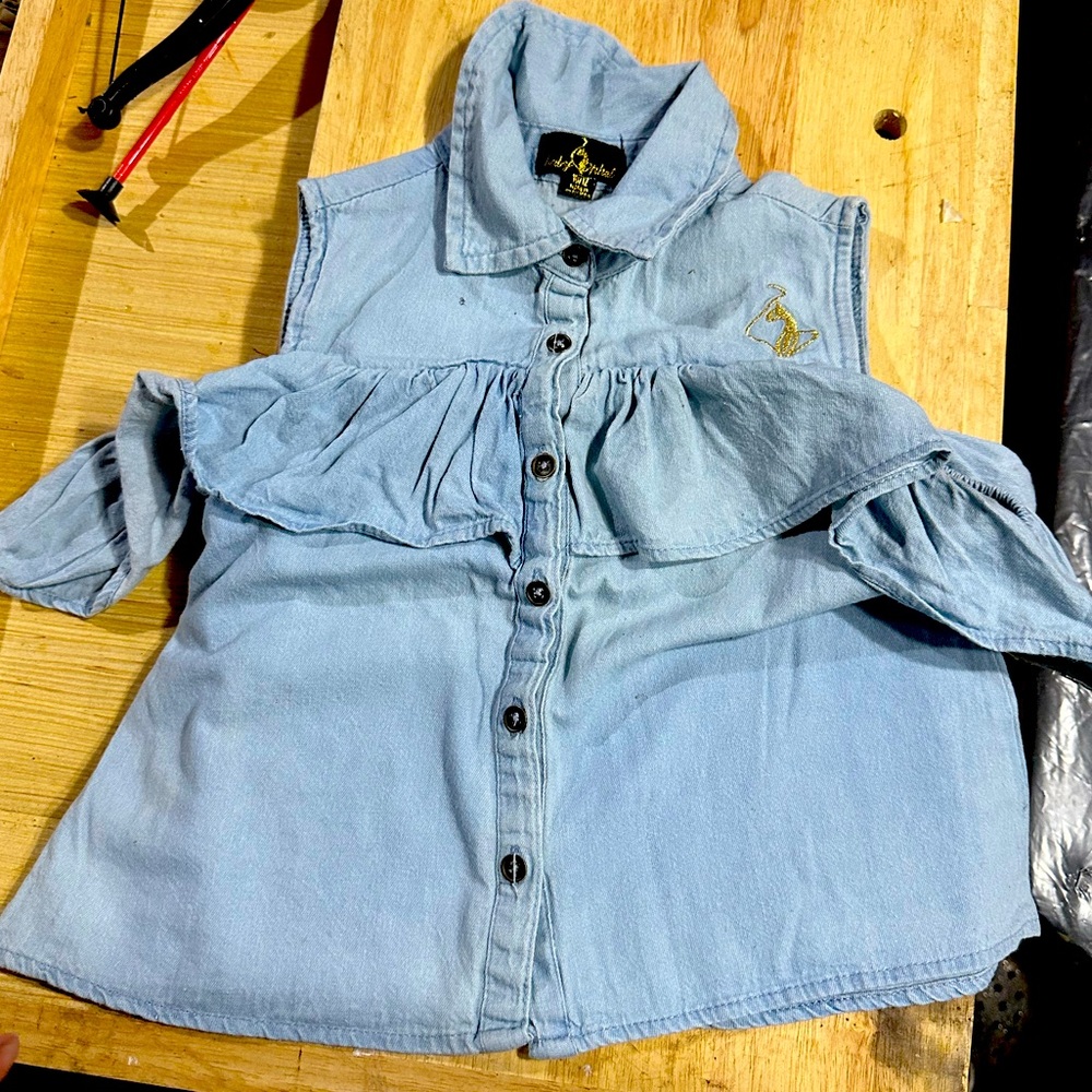 Girl baby phat denim top